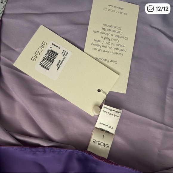 NEW BAOBAB x REVOLVE Providencia Dress Sunset Ombre draped high neck Satin party - Picture 3 of 8